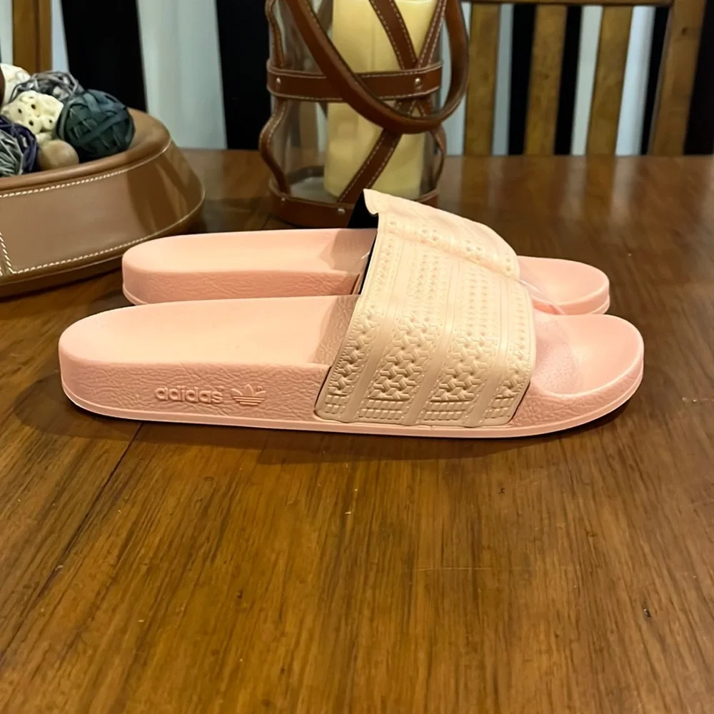 Adidas Adilette Slides Sandals Shoes Hazel Coral Made in Italy BA7538 Men’s Sz 9
